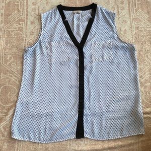 Light Blue and Black Blouse